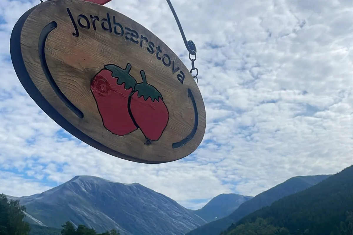 Midt i smørøyet, mellom berømte Trollstigen og Geirangerfjord, ligger Jordbærstova.