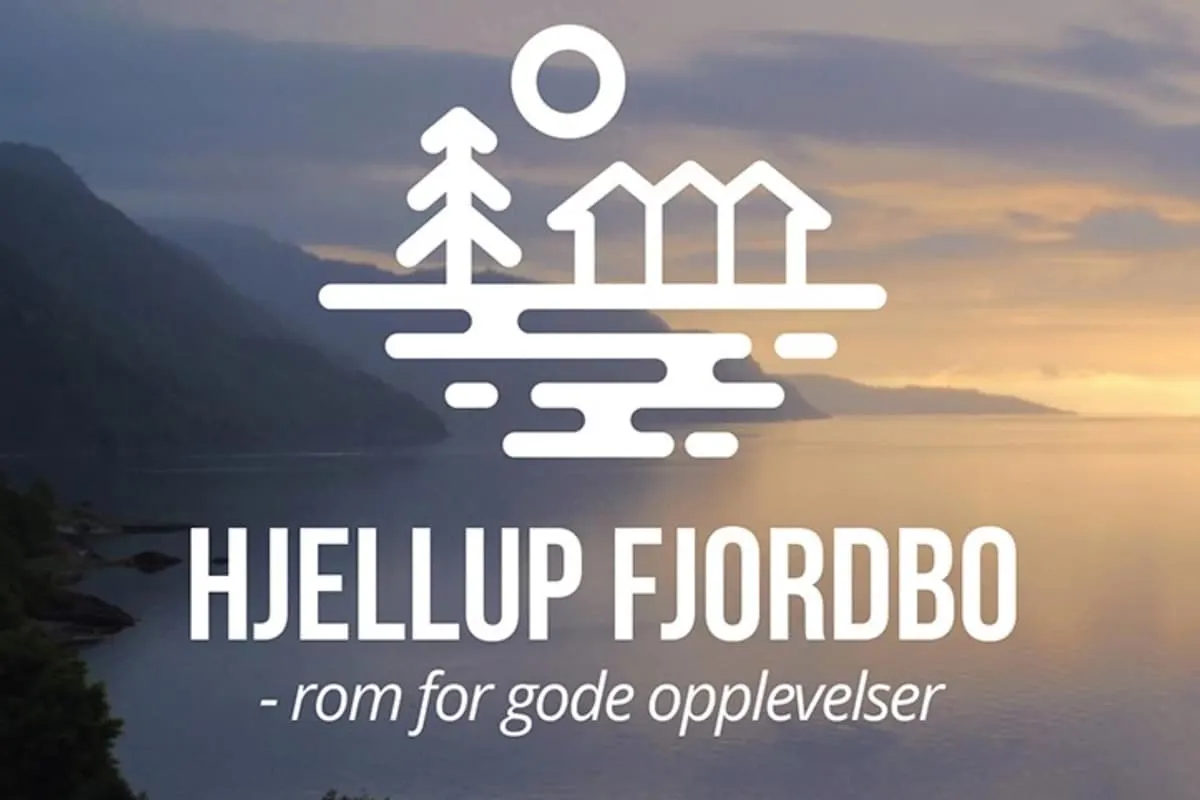 Logo for Hjellup Fjordbo AS. Logoen er designet av Fikse Design.